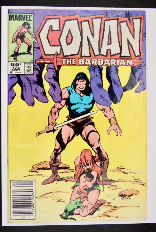 Conan the Barbarian #174 (Marvel Comics, 1985), raw comic book in VG/FN condition — front cover