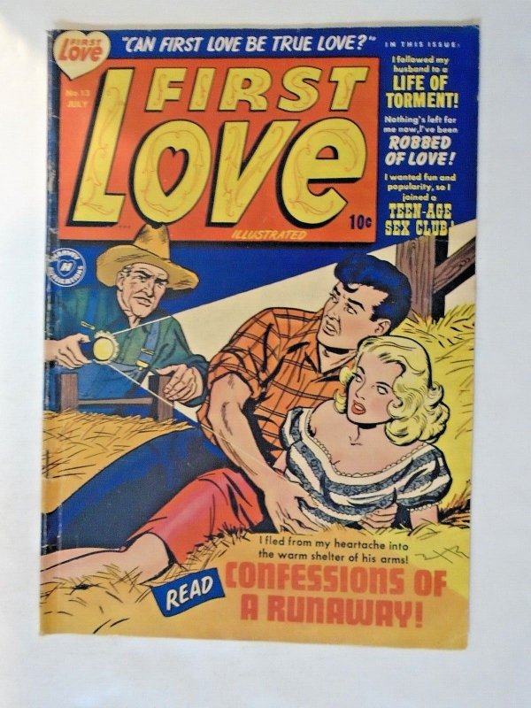 First Love (1949, Harvey) #13v (1949), raw, ungraded comic book — front cover