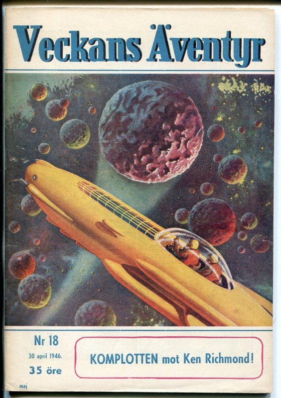Veckans Aventyr Vol. 7 #18, raw comic book in VF condition — front cover