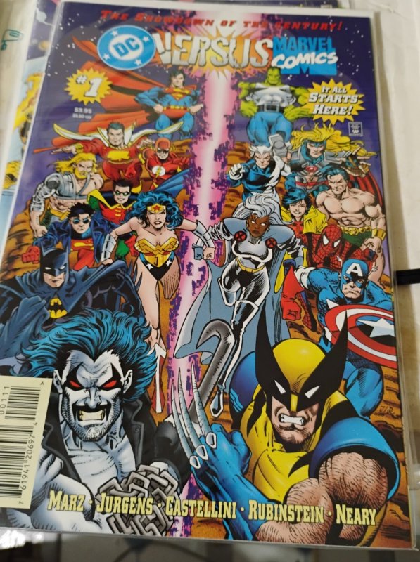 DC Versus Marvel #1 (Marvel Comics, 1996), raw, ungraded comic book — front cover