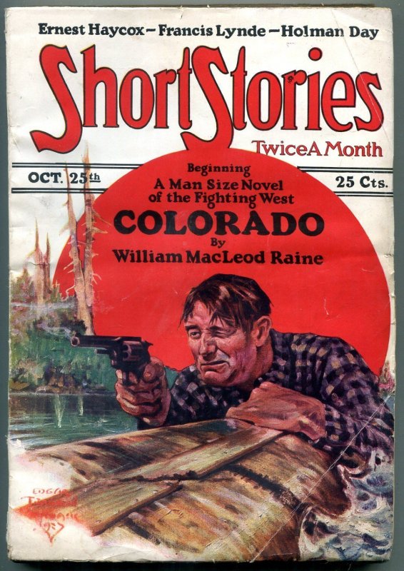 Pulp: Short Stories Pulp October #25, raw comic book in VG condition — front cover