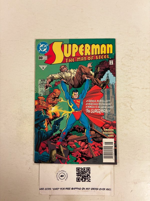Superman the Man of Steel #80 (DC Comics), raw comic book in VF condition — front cover