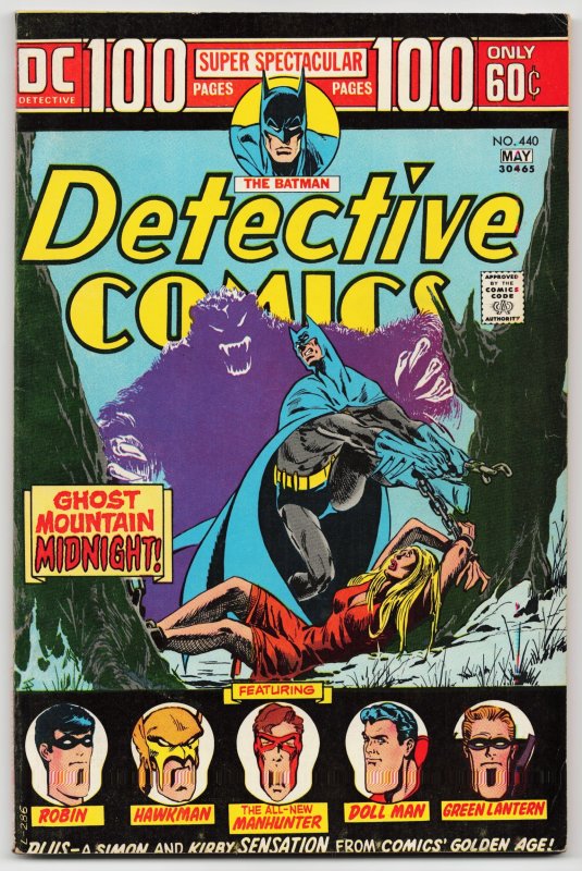 Detective Comics #440 (DC Comics, 1974), raw, ungraded comic book — front cover