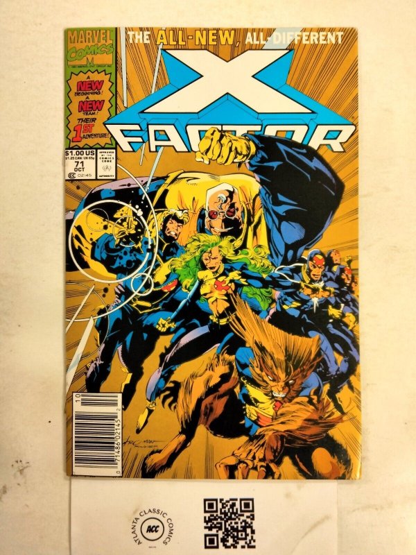 X-Factor #71 (Marvel Comics), raw comic book in NM condition — front cover