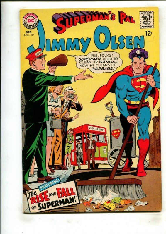Superman's Pal Jimmy Olsen #107 (DC Comics, 1967), raw comic book in 8.0 condition — front cover