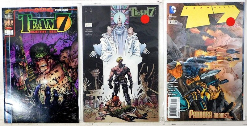 Mixed Lot 3 #Team 7 3, Objective: Hell 1, T7 Team Seven 7 1995 Image Comics (Image Comics, 1995), raw, ungraded comic book — front cover