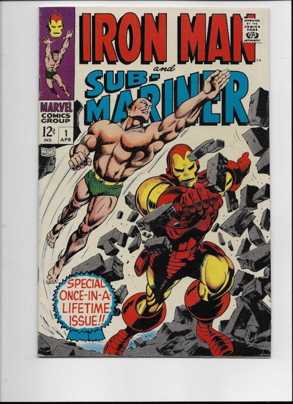 Iron Man and Sub-Mariner #1 (1968), comic book — front cover in its holder