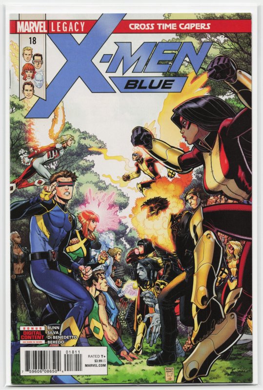 X-Men: Blue #18 (Marvel Comics, 2018), raw, ungraded comic book — front cover
