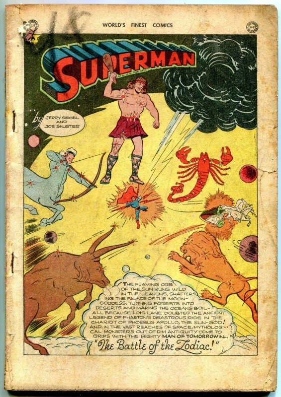 World's Finest #19 (DC Comics, 1945), raw, ungraded comic book — front cover