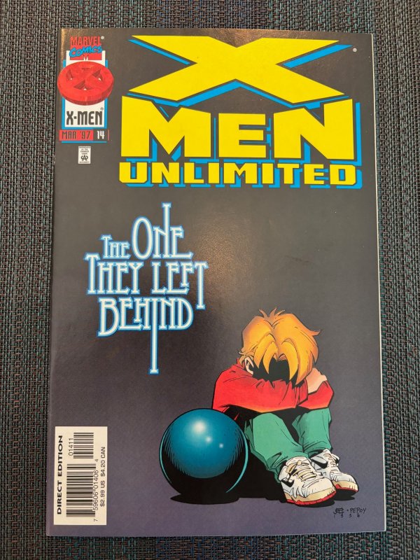 X-Men Unlimited #14 (Marvel Comics, 1997), raw, ungraded comic book — front cover
