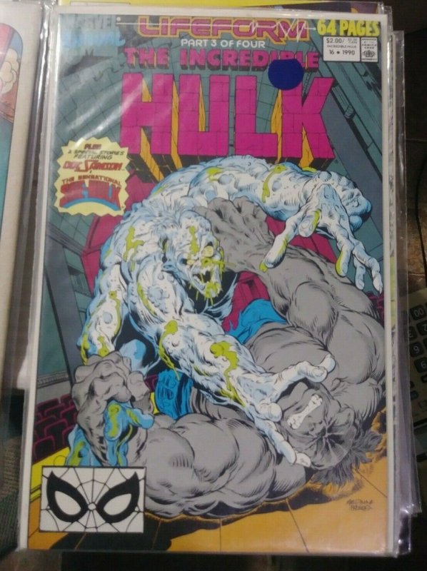 Incredible Hulk Annual #16 (Marvel Comics, 1990), raw, ungraded comic book — front cover