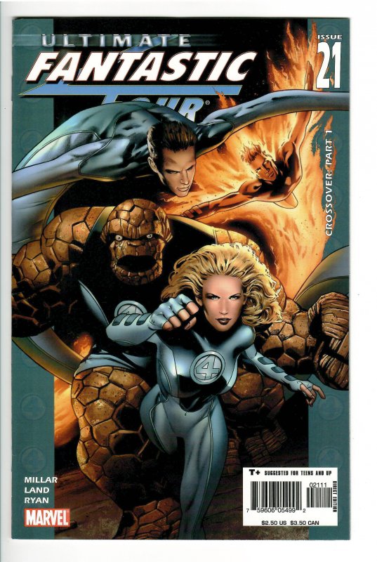 Ultimate Fantastic Four #21, raw comic book in NM condition — front cover