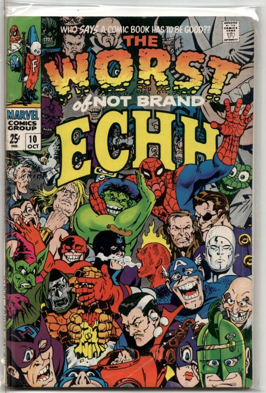 Not Brand Echh #10 (Marvel Comics, 1968), raw, ungraded comic book — front cover