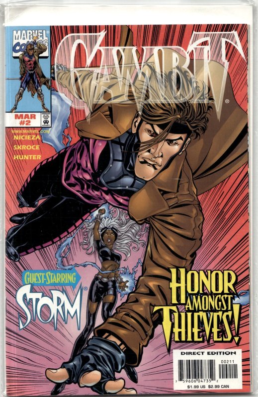 Gambit #2 (Marvel Comics, 1999), raw, ungraded comic book — front cover