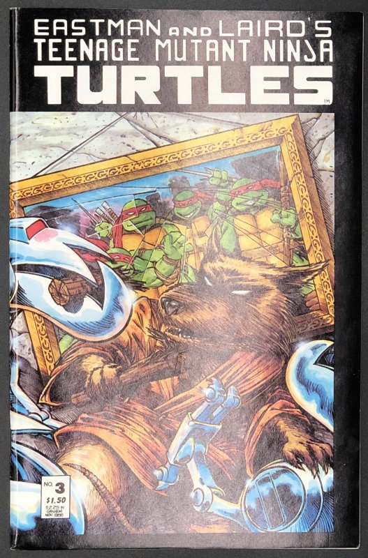Teenage Mutant Ninja Turtles #3, raw comic book in NM- condition — front cover