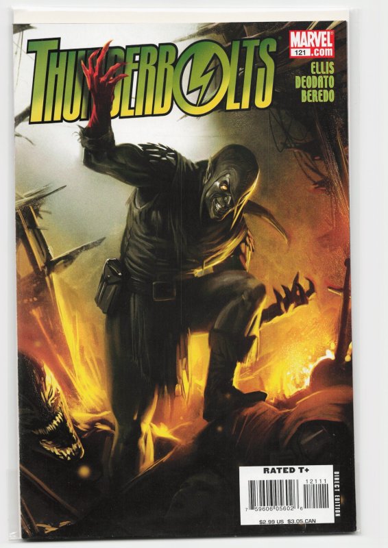 Thunderbolts #121 (Marvel Comics, 2008), raw, ungraded comic book — front cover