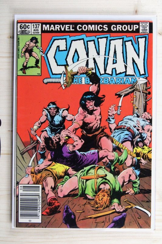 Conan the Barbarian #137 (Marvel Comics, 1982), raw comic book in VF 8.0 condition — front cover