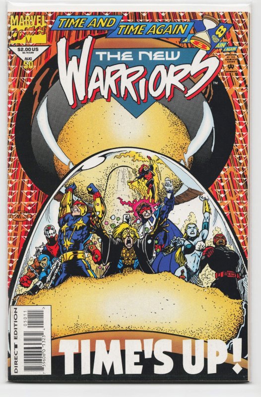 The New Warriors #50 (Marvel Comics, 1994), raw, ungraded comic book — front cover