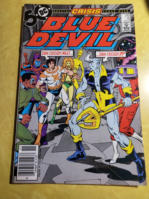 Blue Devil #18 (DC Comics, 1985), raw, ungraded comic book — front cover