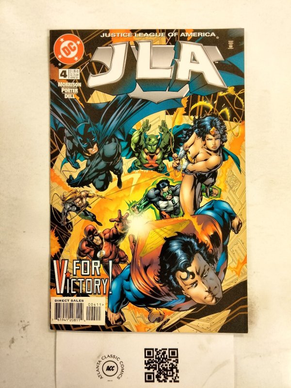 JLA #4 (DC Comics), raw comic book in NM condition — front cover