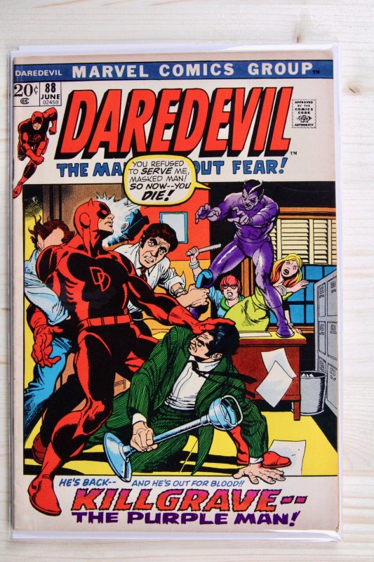 Daredevil #88 (Marvel Comics, 1972), raw comic book in VG/FN 5.0 condition — front cover