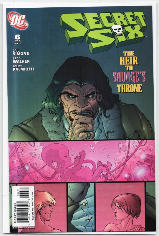 Secret Six #6 (2007), raw, ungraded comic book — front cover