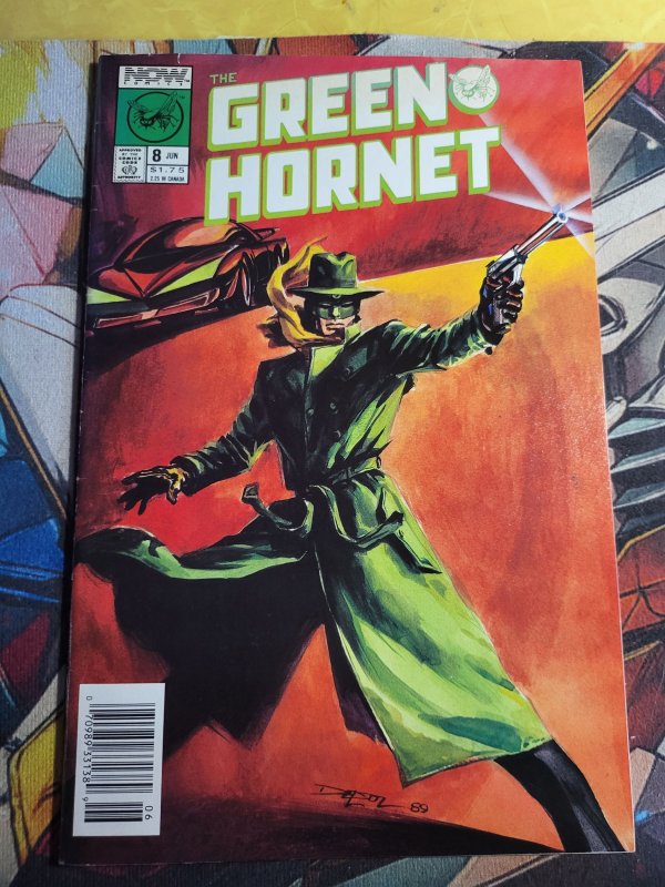 The Green Hornet #8 (1990), raw, ungraded comic book — front cover