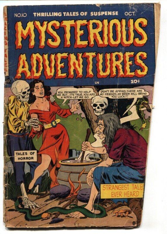 Mysterious Adventures #10, raw, ungraded comic book — front cover