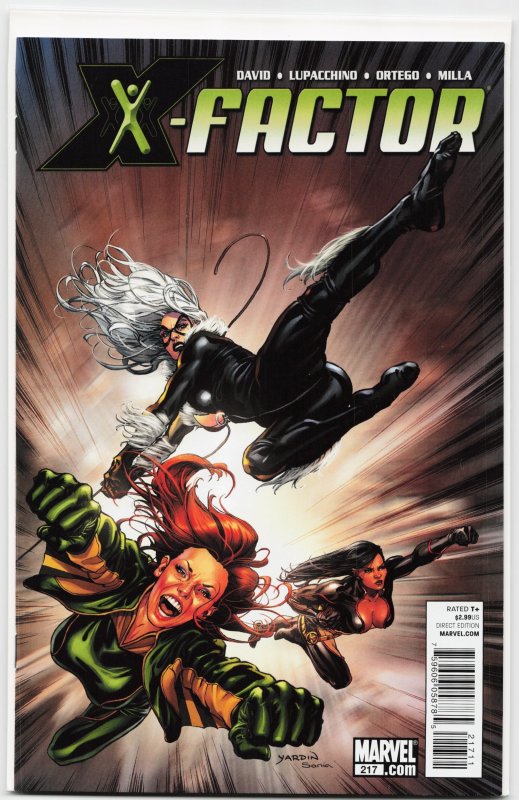X-Factor #217 (Marvel Comics, 2011), raw, ungraded comic book — front cover