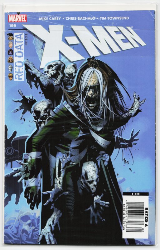 X-Men #199 (Marvel Comics, 2007), raw, ungraded comic book — front cover