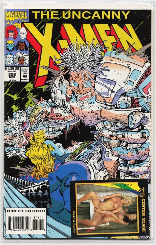 The Uncanny X-Men #306 (Marvel Comics, 1993), raw, ungraded comic book — front cover