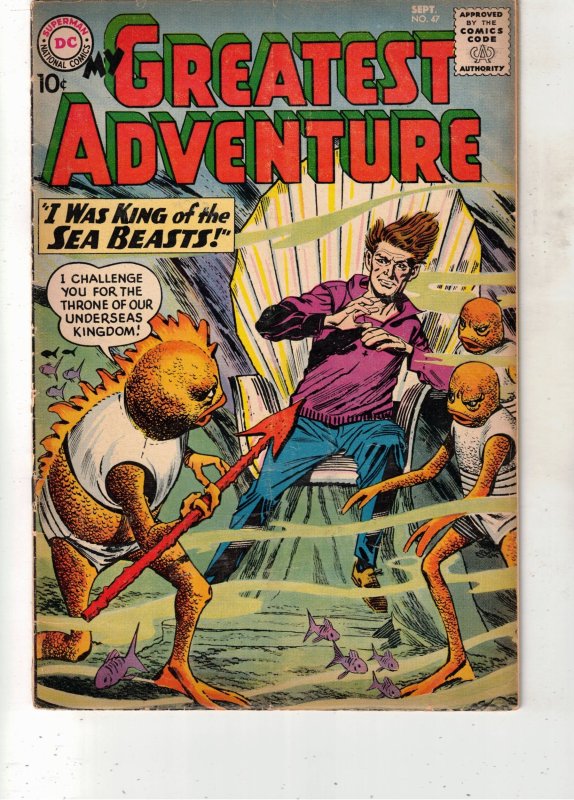 My Greatest Adventure #47 (DC Comics, 1960), raw comic book in FN- condition — front cover