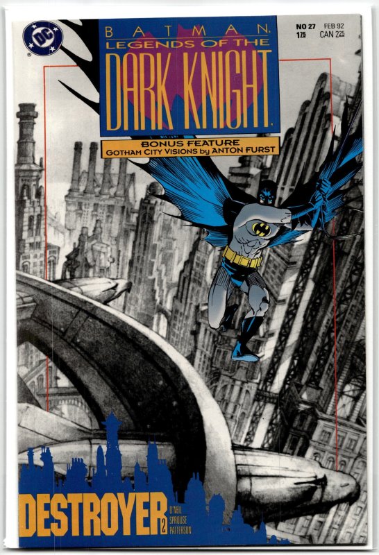 Legends of the Dark Knight #27 (1992), raw, ungraded comic book — front cover