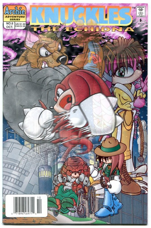 Knuckles #6 (Archie Comics, 1997), raw comic book in VF/NM condition — front cover