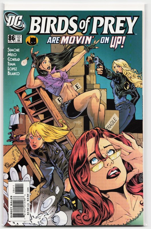 Birds of Prey #86 (2005), raw, ungraded comic book — front cover