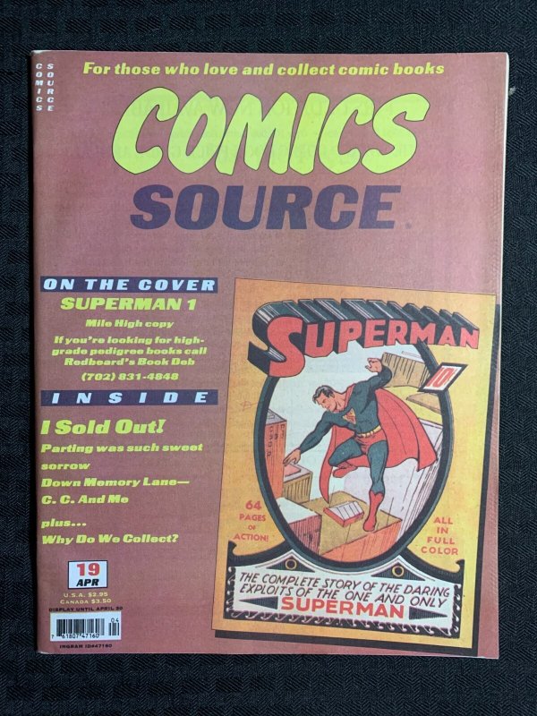 1995 Comics Source Magazine FN+ Superman #1 (1995), raw comic book in FN+ 6.5 condition — front cover