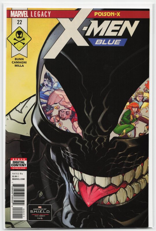 X-Men: Blue #22 (Marvel Comics, 2018), raw, ungraded comic book — front cover