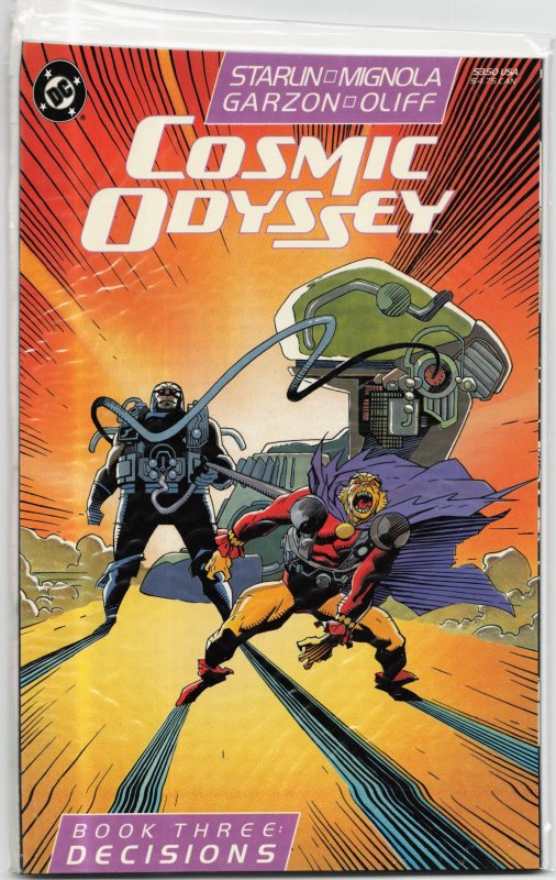 Cosmic Odyssey #3 (DC Comics, 1988), raw, ungraded comic book — front cover