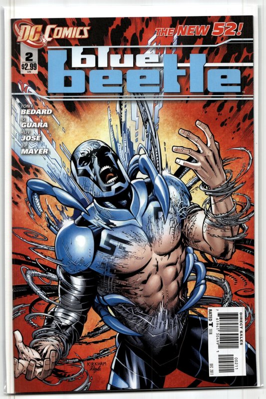 Blue Beetle #2 (DC Comics, 2011), raw, ungraded comic book — front cover