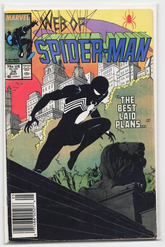 Web of Spider-Man #26 (Marvel Comics, 1987), raw, ungraded comic book — front cover