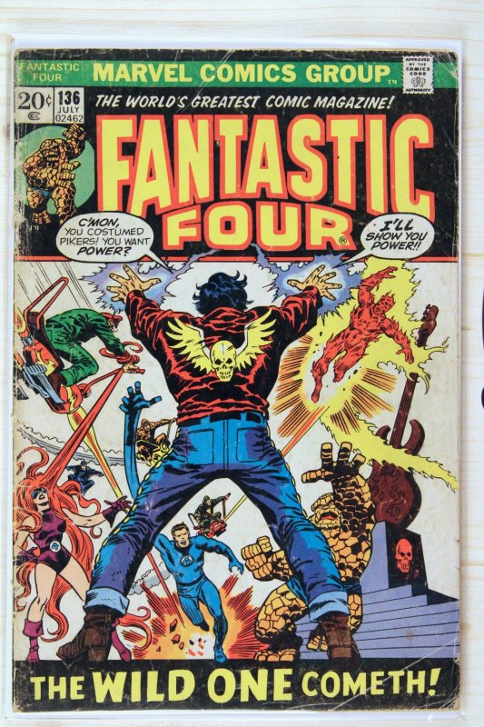 Fantastic Four #136 (Marvel Comics, 1973), raw comic book in VG- 3.5 condition — front cover