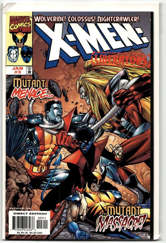 X-Men: Liberators #3 (1999), raw, ungraded comic book — front cover