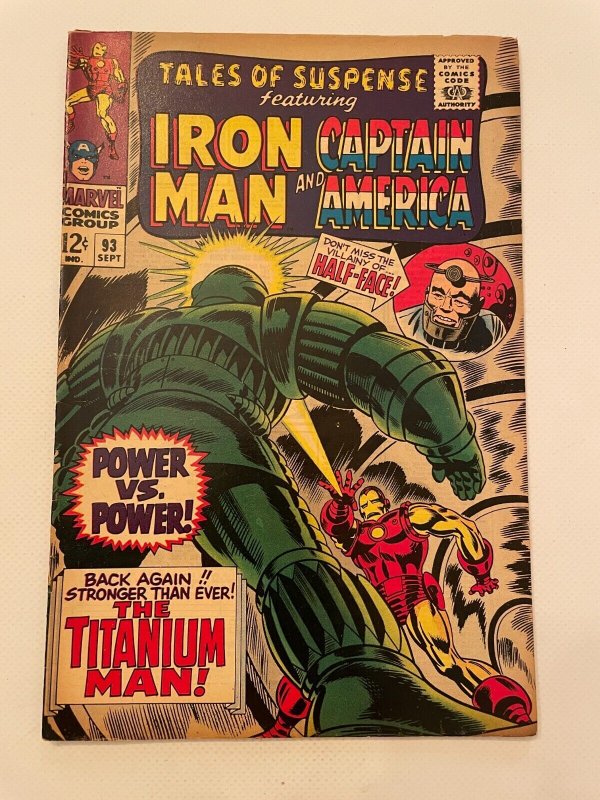 Tales of Suspense #93 (Marvel Comics), raw comic book in VF/NM condition — front cover