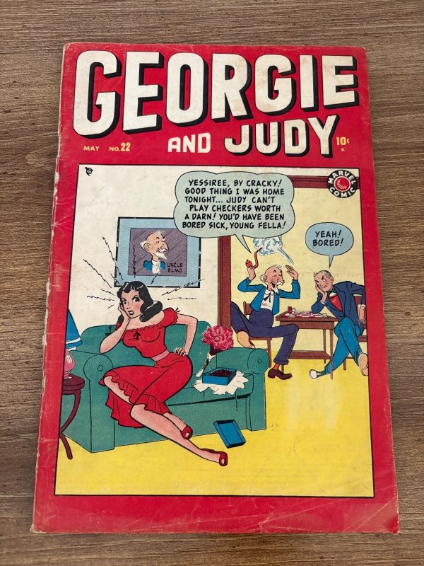 Georgie & Judy #22 (Marvel Comics, 1949), raw comic book in VG condition — front cover