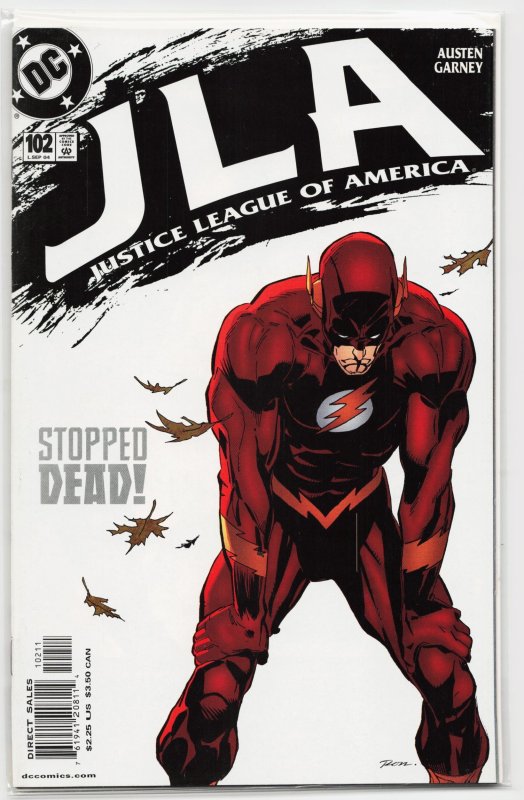JLA #102 (DC Comics, 2004), raw, ungraded comic book — front cover