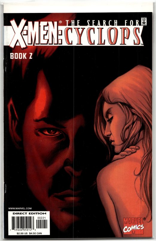 X-Men: The Search for Cyclops #2 (Marvel Comics, 2001), raw, ungraded comic book — front cover