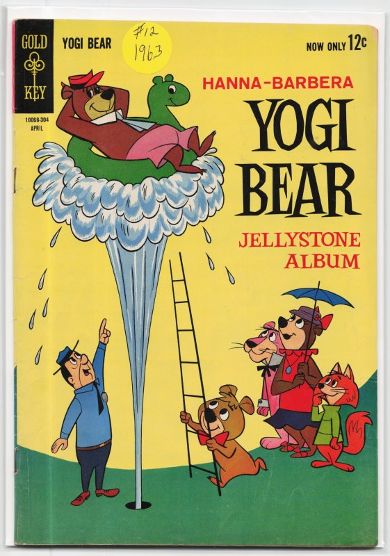 Yogi Bear #12 (Gold Key, 1963), raw, ungraded comic book — front cover