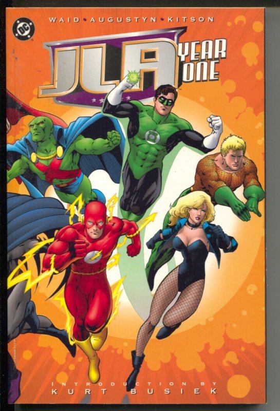 JLA: Year One-Mark Waid-1999-PB-VG/FN, raw comic book in VG/FN condition — front cover