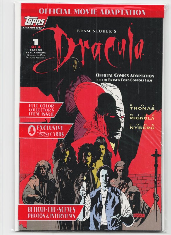 Bram Stoker's Dracula #1 (Topps Comics, 1992), raw, ungraded comic book — front cover