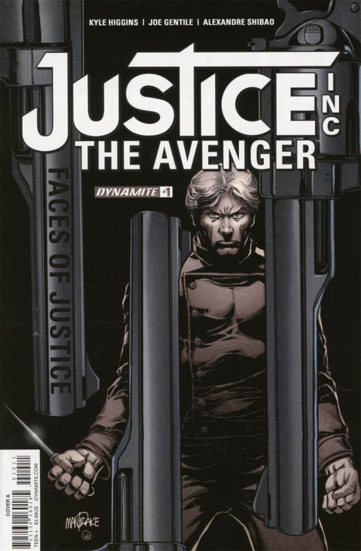 Justice Inc.: The Avenger #1 (Dynamite Entertainment, 2017), raw comic book in VF/NM condition — front cover